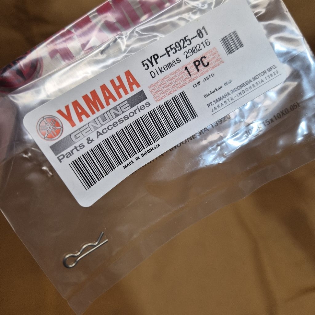 5YP-F5925-01 Clip Pin Front Brake Pad Locking Clip Yamaha Jupiter Z MX Vega Mio Fino 125 Original