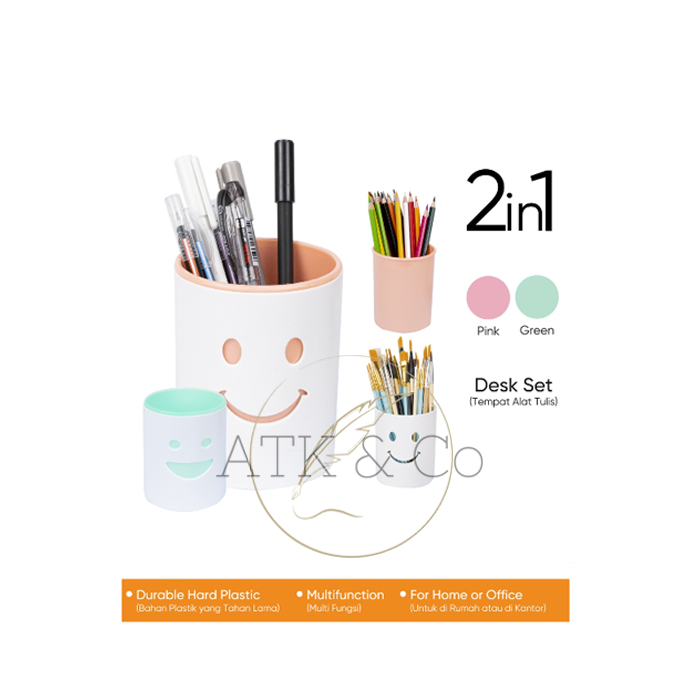 Joyko DS-56 2-in-1 Desk Set Pen Holder - Desk Pencil Stationery Holder