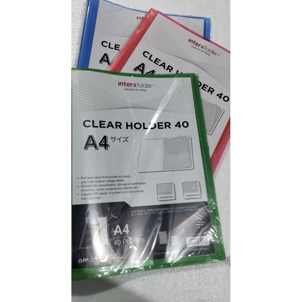 CLEAR HOLDER 40 แผ่น CHX140A POCKET BRAND INTER X FOLDER BRAND