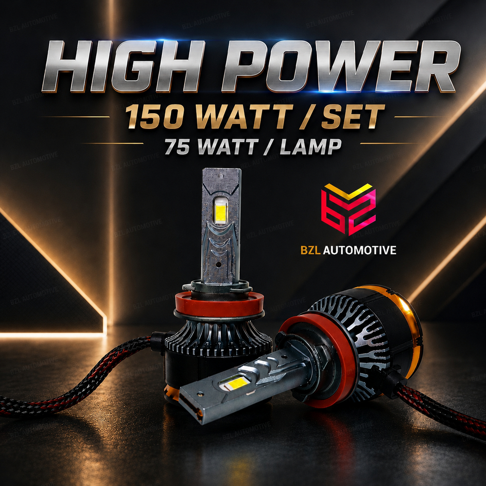 BZL M9 PRO ไฟ Led รถยนต์ H4 H11 9005 HB3 H1 HB4 H7 พลังงานสูง 150W/ชุดพัดลมเทอร์โบ Super Bright