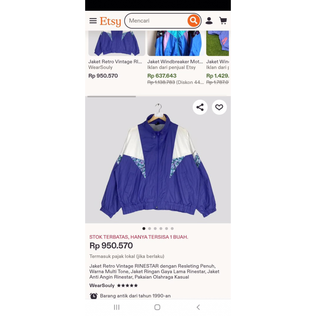 Jkt vintage rinestar