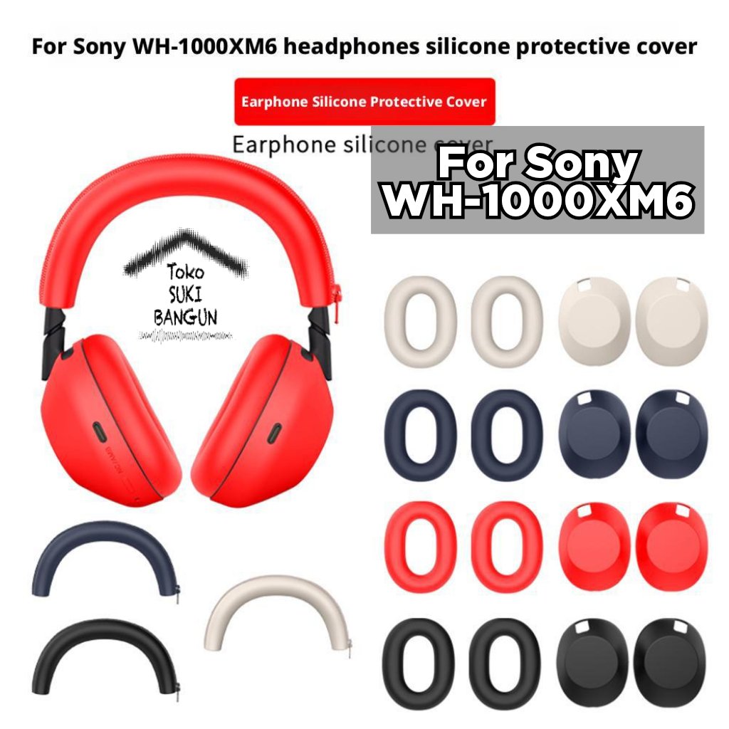 เคสสําหรับ Sony WH-1000XM6 ยาง PLAIN ซิลิโคนปลอกกระเป๋า Protector WH1000XM6 WH 1000XM6