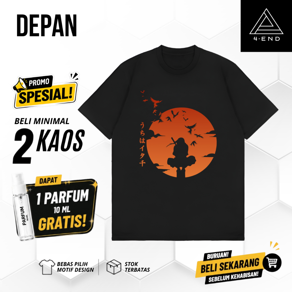 เสื้อยืด ITACHI UCHIHA | การออกแบบสุดพิเศษ | 4END