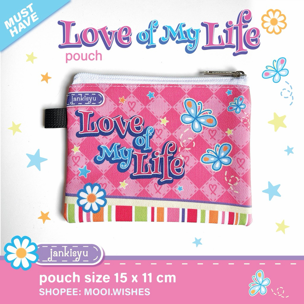 [JANKISYU] Love of My Life Makeup Wallet Pouch Cute Aesthetic Wallet Bag