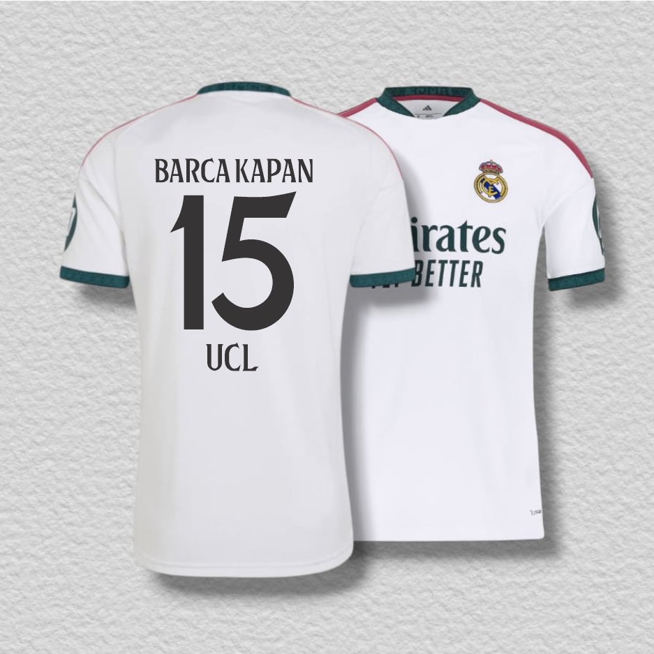 เสื้อแข่ง BARCA KELAN 15 UCL สีขาว