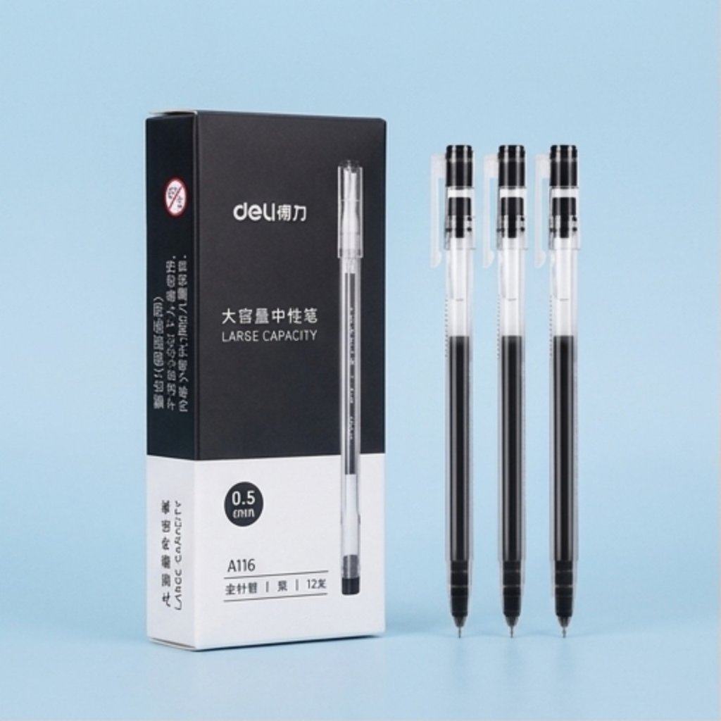 (PER PCS) DELI Gel Pen / Gel Pen 0.5mm (สีดํา) A116 DELI A116 0.5mm Black Ink Gel Pen