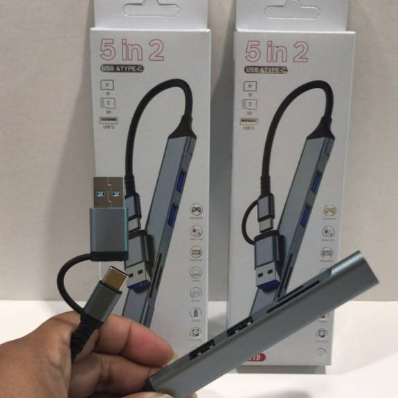 [SO-629] GL-319 USB & Type-C Hub 5 in 2 Slot TF Card & SD Card