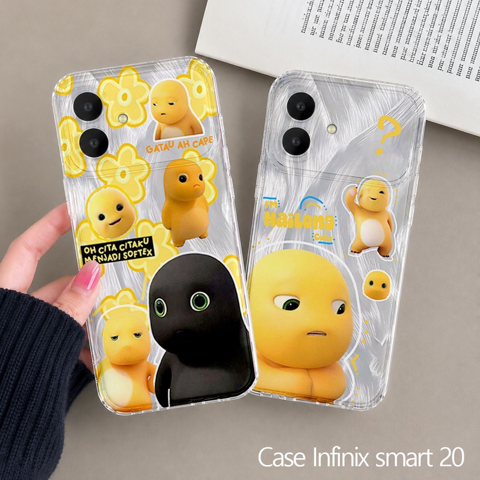 Infinix Smart 20 Clear Softcase nailong HP Case โปร่งใสซิลิโคนป้องกันรอยขีดข่วนล่าสุด