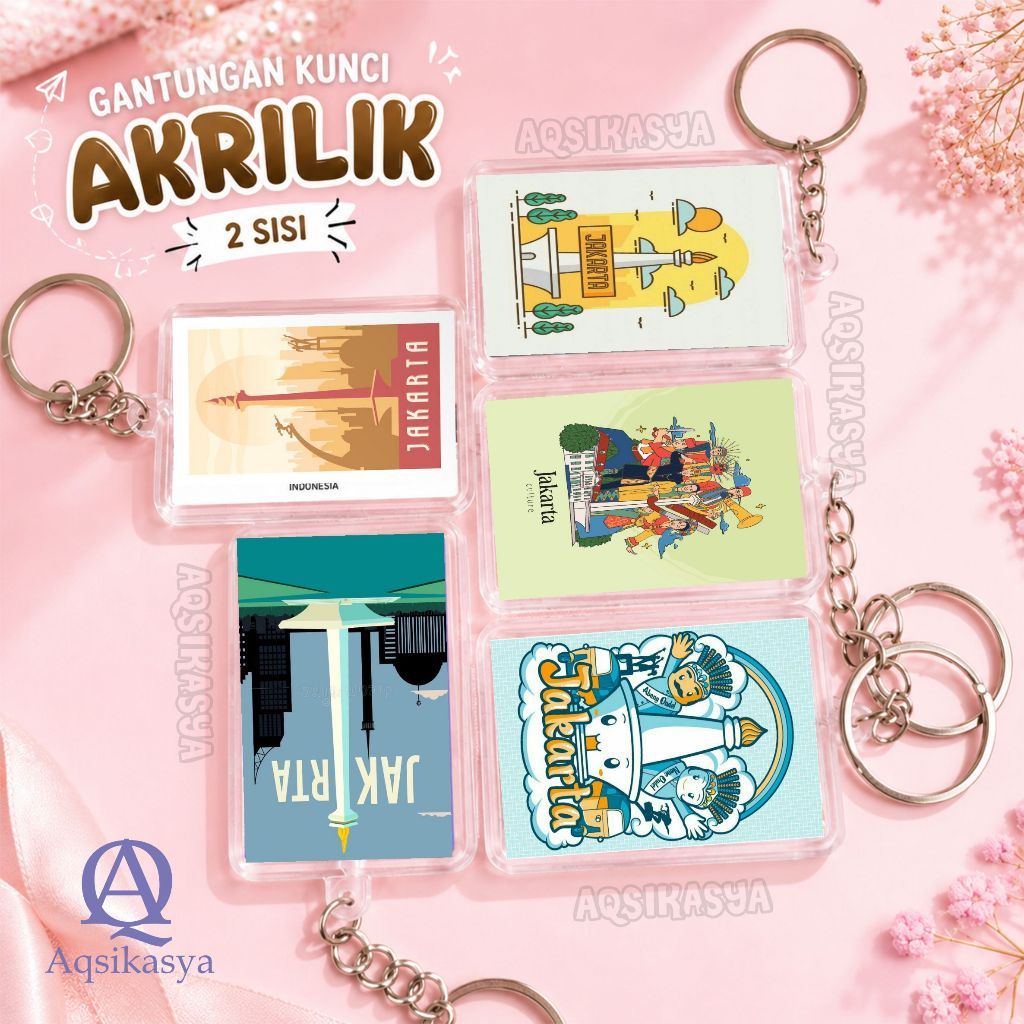 GANTUNGAN ACRYLIC CITY KEYCHAIN SOUVENIRS [PICTURE]