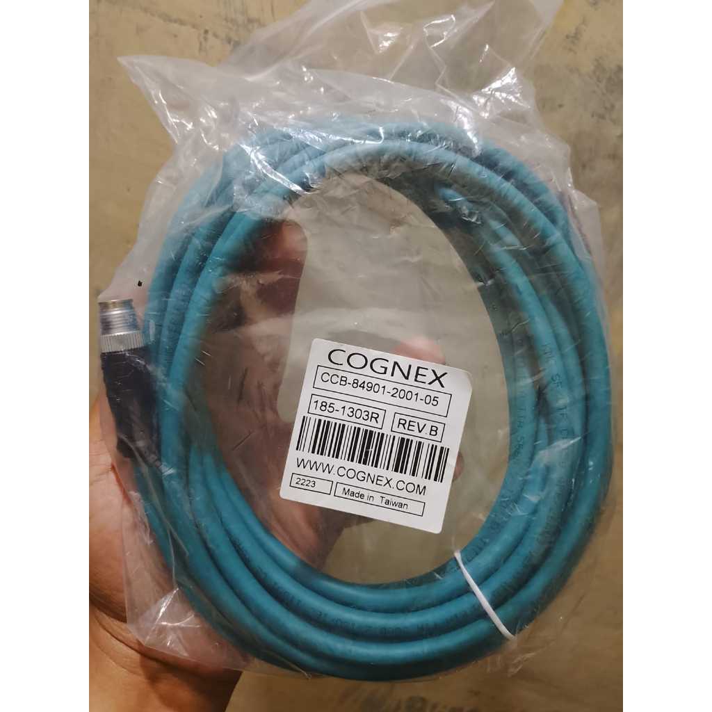 Cognex Ethernet Cable M12 X-Coded 8 Pin to RJ45 5M CCB-8491-2001-05 185-1303R