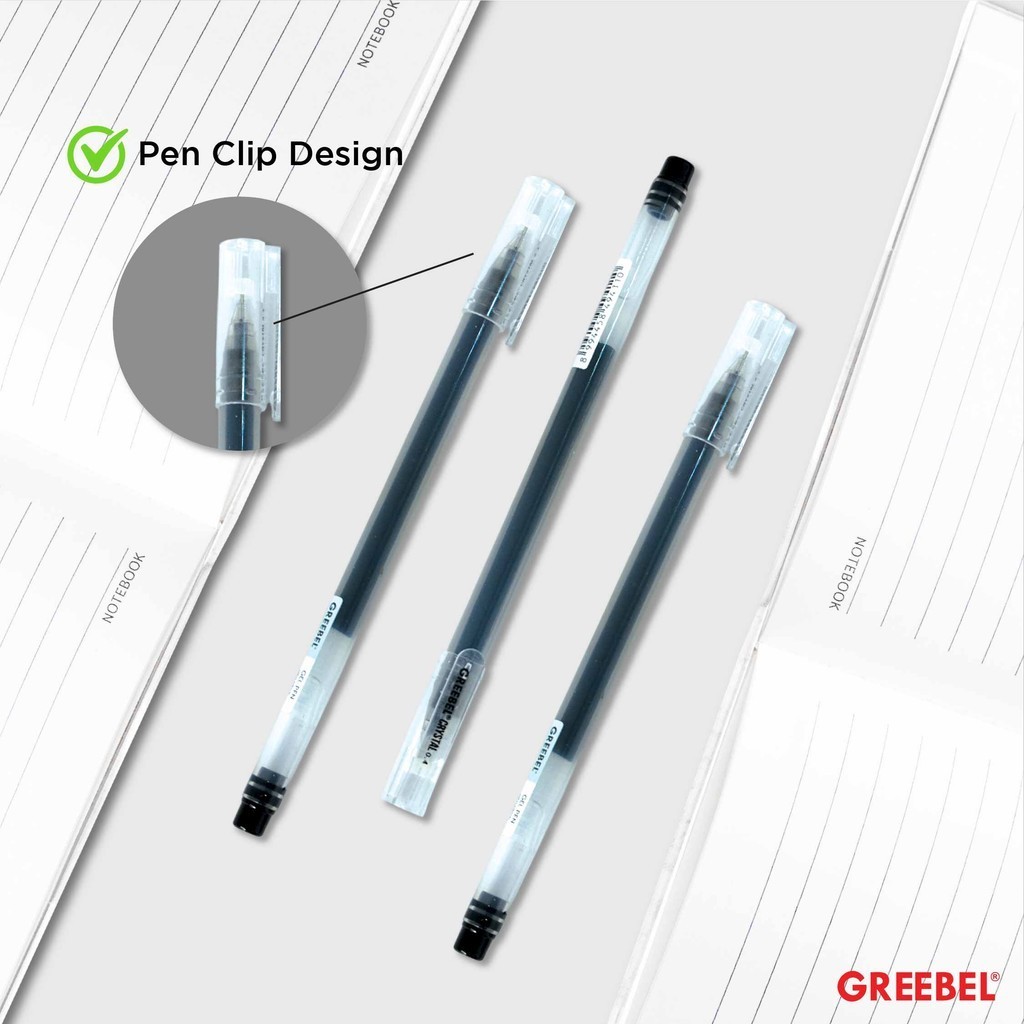 ปากกาเจล Greebel คริสตัล gp-520 0.5mm สีดําขายปลีก