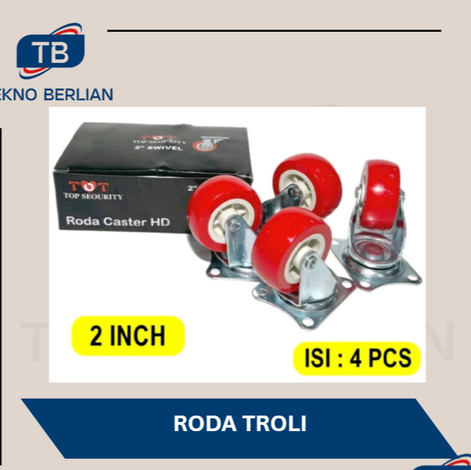 MERAH 2" RED FLAT LIVE WHEELS CONTENTS 4 ชิ้น - 2 นิ้ว RED FLAT CASTER WHEELS - 4 ชิ้น FLAT RED WHEE