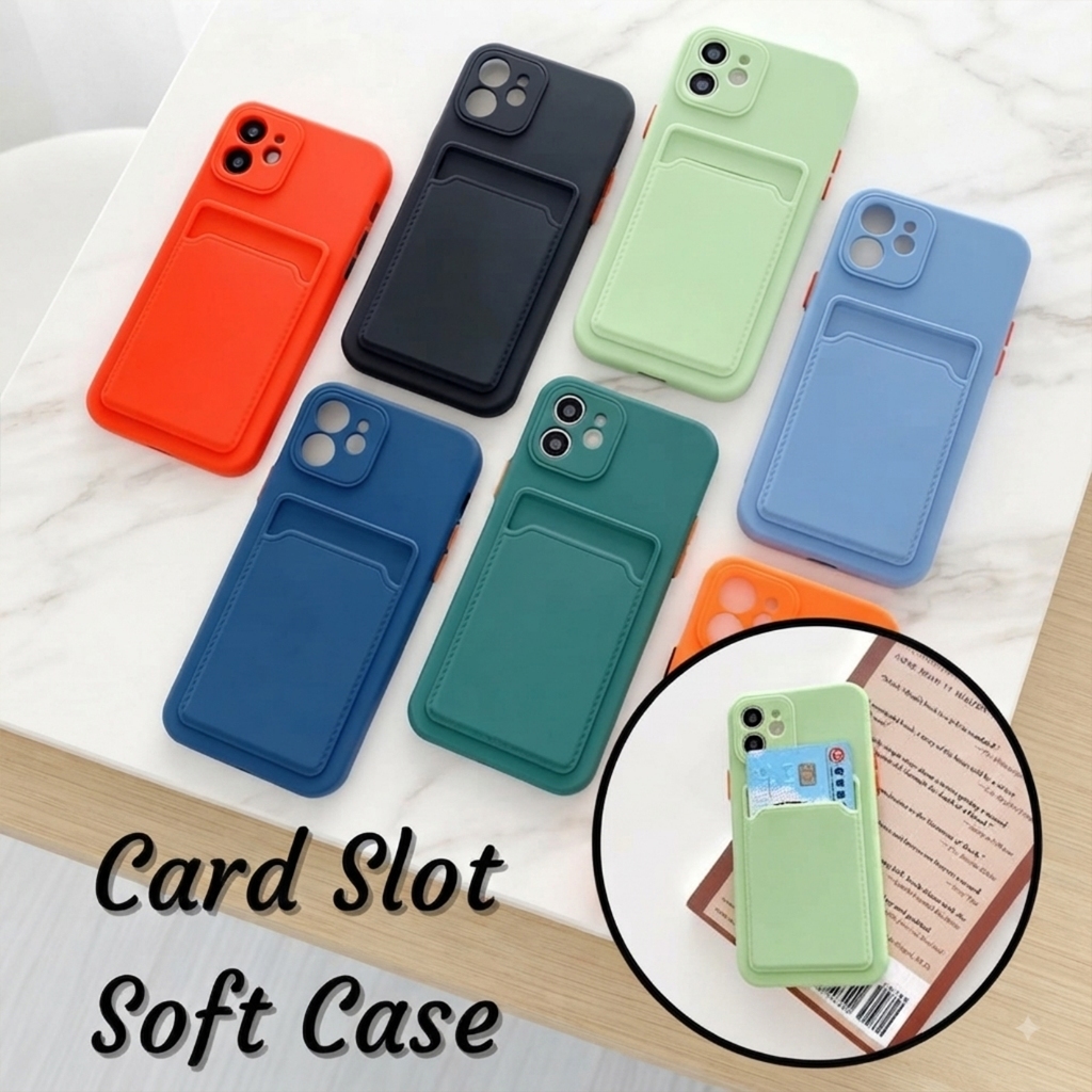 (FL05)TPU SLIDE CAMERA SLOT CARD CASE สําหรับ REALME C31/C33/C15