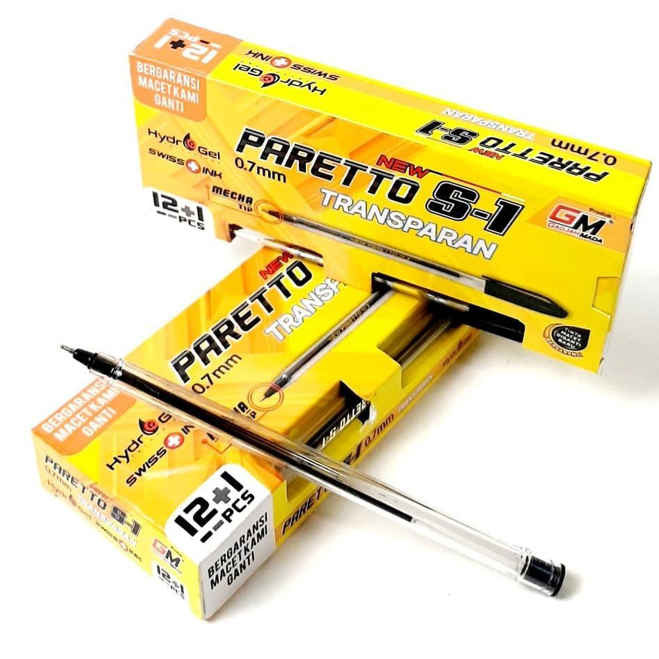 (1 กล่อง / 12 ชิ้น) Paretto S-1 GADJAH MADA 0.7mm Gel Pen