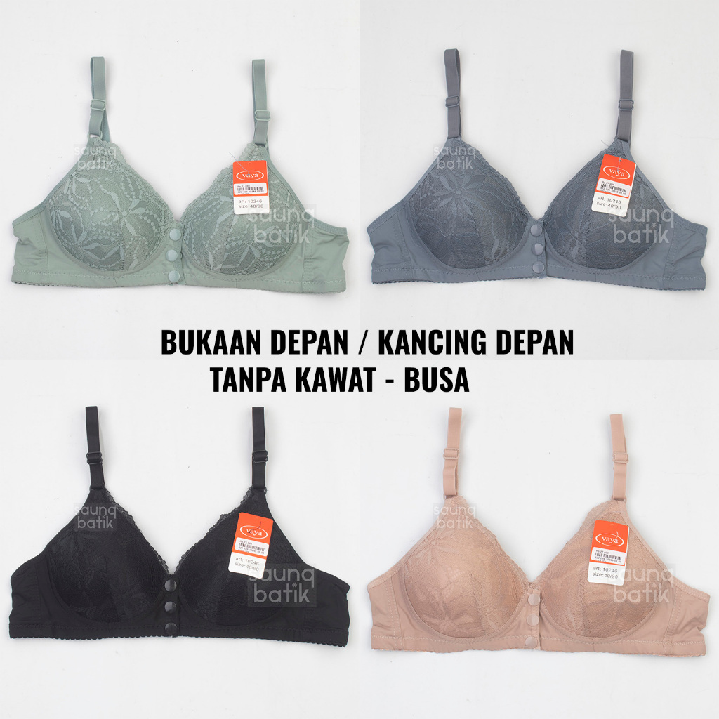 VAYA 10264 ด้านหน้าปุ่ม BRA ด้านหน้าเปิดถ้วย BRUCADE พร้อมโฟมลวดออก UK 36-42