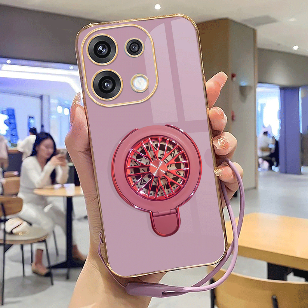 เคส Oppo Reno 16F เคสล่าสุด Softcase Stand Holder Ring Dollar Luxury Plating