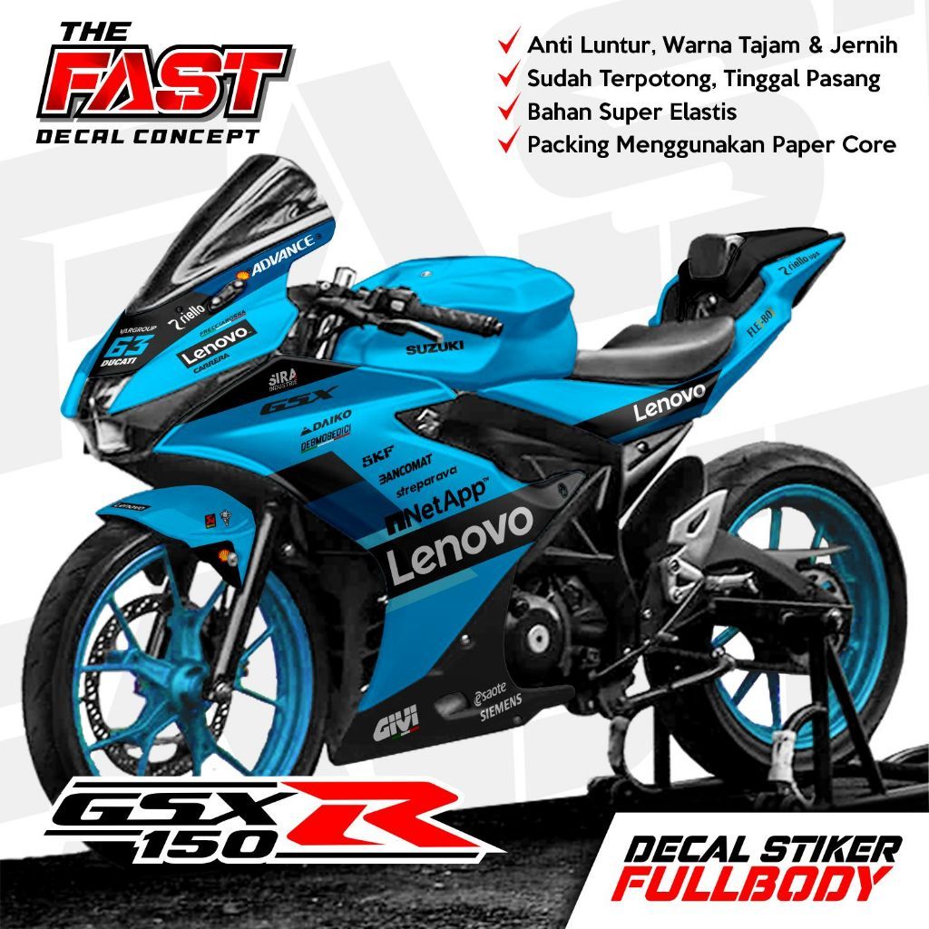 Decal สติกเกอร์ GSX 150R Fullbody สติกเกอร์รูปลอก Variation มอเตอร์ Gsx 150 R fullbody motif LENOVO 