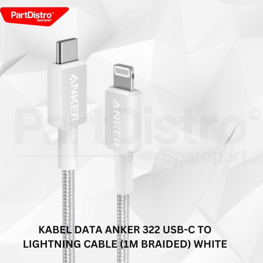 ANKER 322 USB-C TO LIGHTNING DATA CABLE (1M BRAIDED) สีขาว