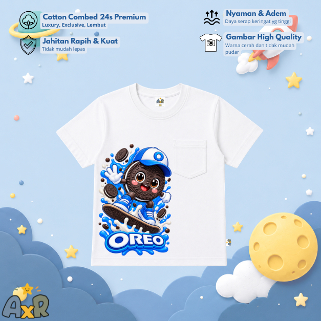 [Axr Kids] เสื้อยืดเด็ก Orio Skate | ผ้าฝ้ายรวม 24s