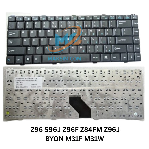 ASUS Z96 S96J Z96F Z84FM Z96J BYON M31F M31W คีย์บอร์ดสีดํา