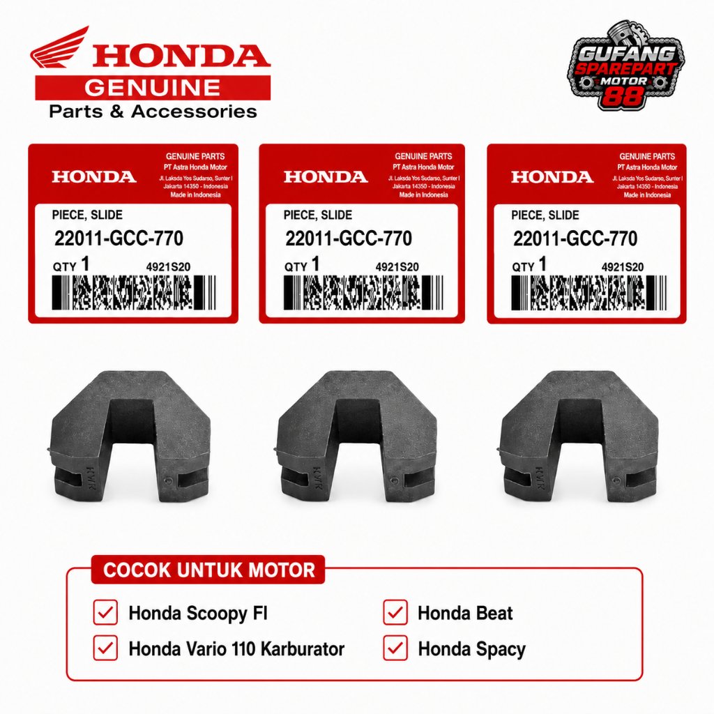 (รับประกัน) 22011-GCC-770 ORIGINAL SLIDER ROLLER HOUSING HONDA GC PIECE SLIDE SCOOPY FI VARIO 110 CA