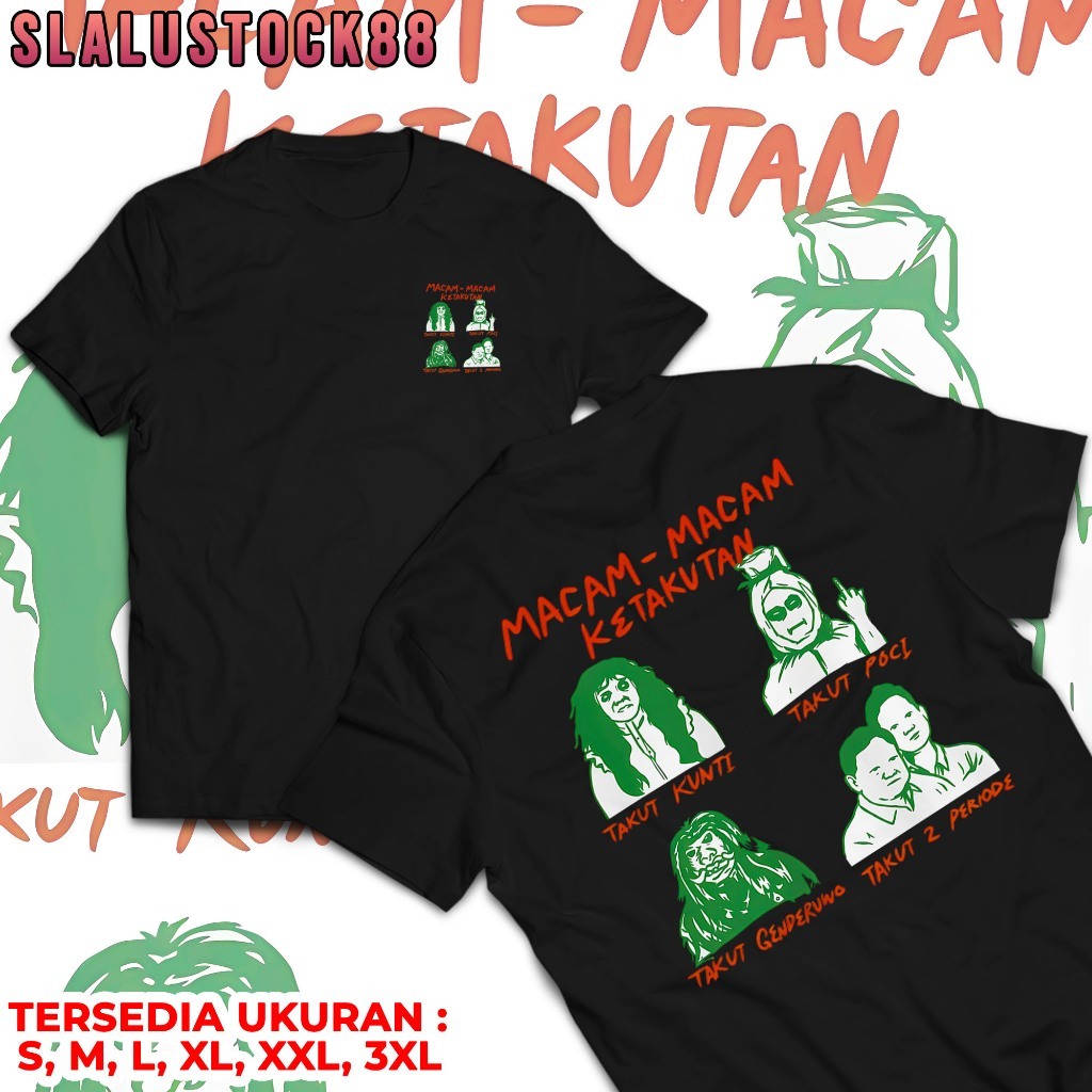 เสื้อยืด KATUN ต่างๆ Ghost Fear vs Fear วัสดุผ้าฝ้าย 2 ช่วง