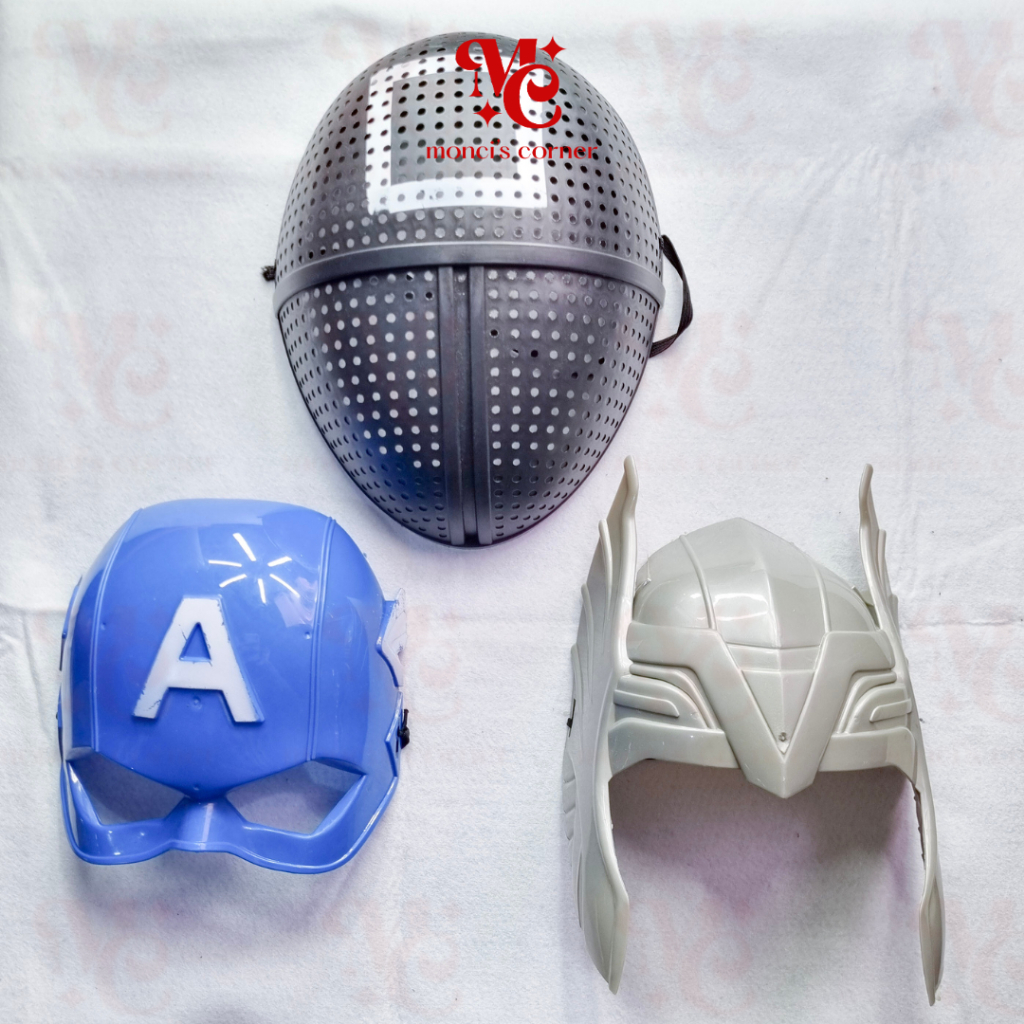 MONCIS PRELOVED - HERO STYLE CHILDRENS MASK DRESS UP | CAPTAIN AMERICA SQUID GAME THOR | หน้ากากหมวก