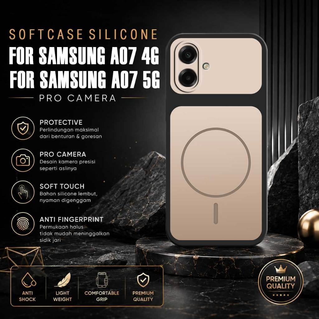 CASING สําหรับ SAMSUNG A07 4G/5G SOFTCASE PRO กล้อง MAGESAFE MOTIF [IP-8] เคส HP สําหรับ SAMSUNG A07