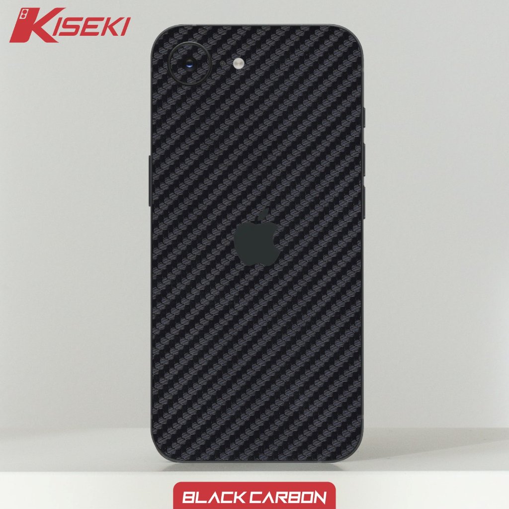 Kiseki Skin Iphone 17E 17 E on Back Case Only Carbon Leather Custom Image