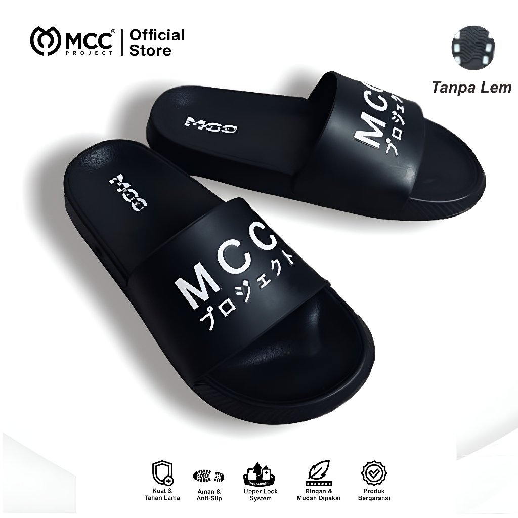 MCC Project - รองเท้าแตะสไลด์สําหรับบุรุษและสตรีระบบล็อคด้านบน Javana Eva กันลื่นน้ําหนักเบาไม่มีกาว