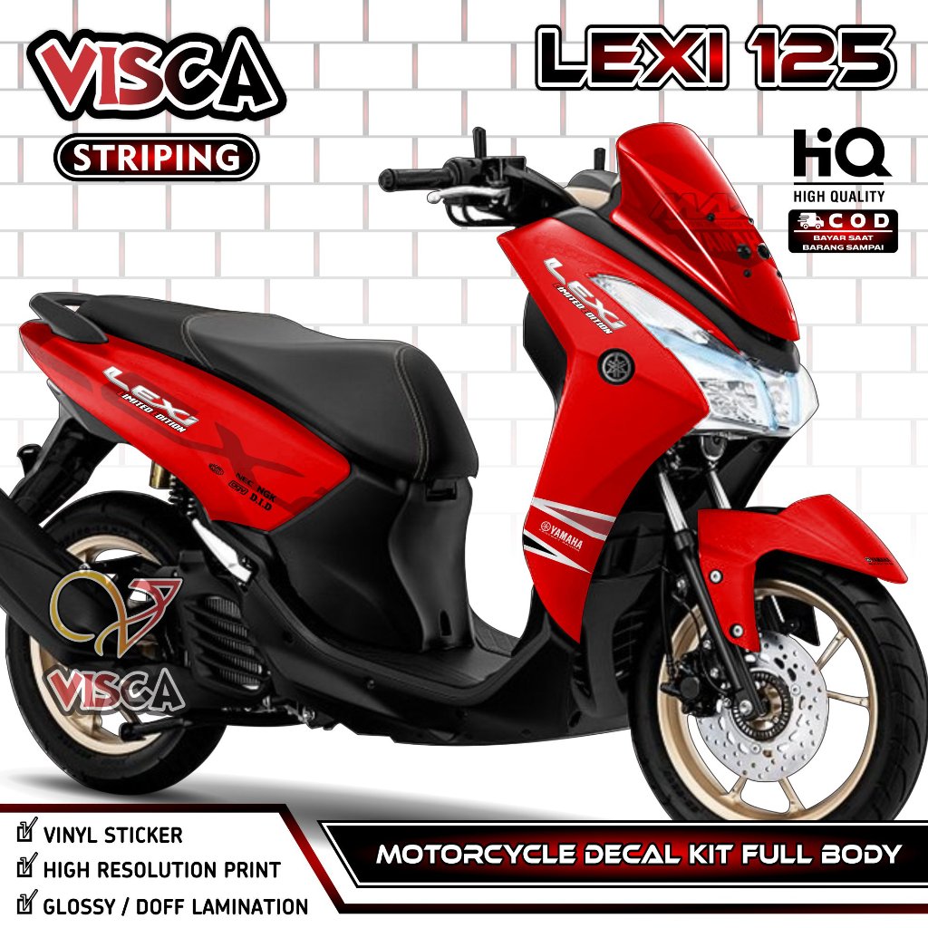 Lexi Full Body Decal - Lexi Full Body Motorcycle Sticker - Yamaha Lexi Full Body Decal - Lexi 125 St