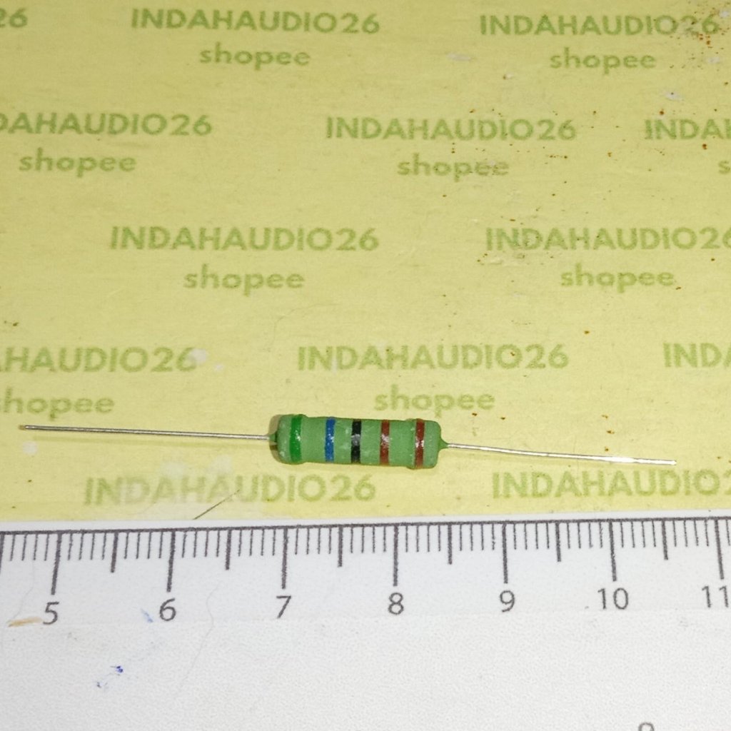 HIJAU 10PCS สีเขียว 5K6 2W 1% โลหะฟิล์ม resistor 5.6K 2 วัตต์ 5.6 KILO โอห์ม 2 วัตต์ 1 5.6K 2w IJO ส
