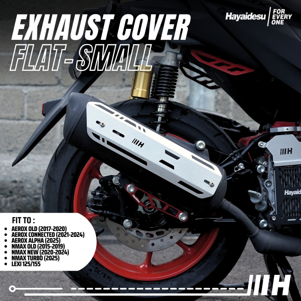 ท่อไอเสีย Hayidesu FLAT NMAX เก่า/ใหม่/Neo/Turbo, AEROX เก่า/ใหม่เชื่อมต่อ/Alpha, LEXI 125/155