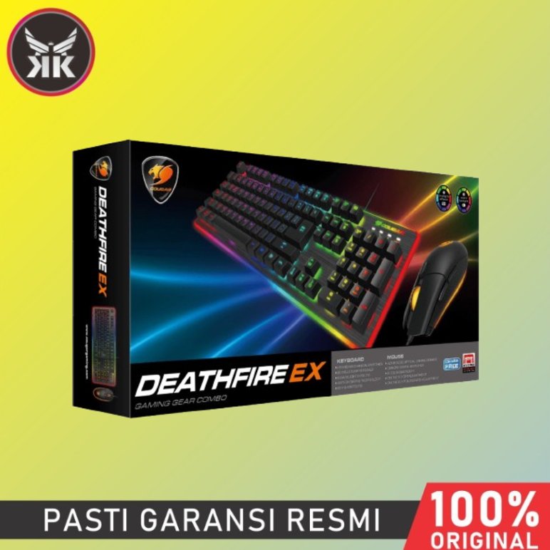 COUGAR คีย์บอร์ด MOUSE COMBO DEATHFIRE EX HYBRID 8 สี BACKLIGHT ต้นฉบับ