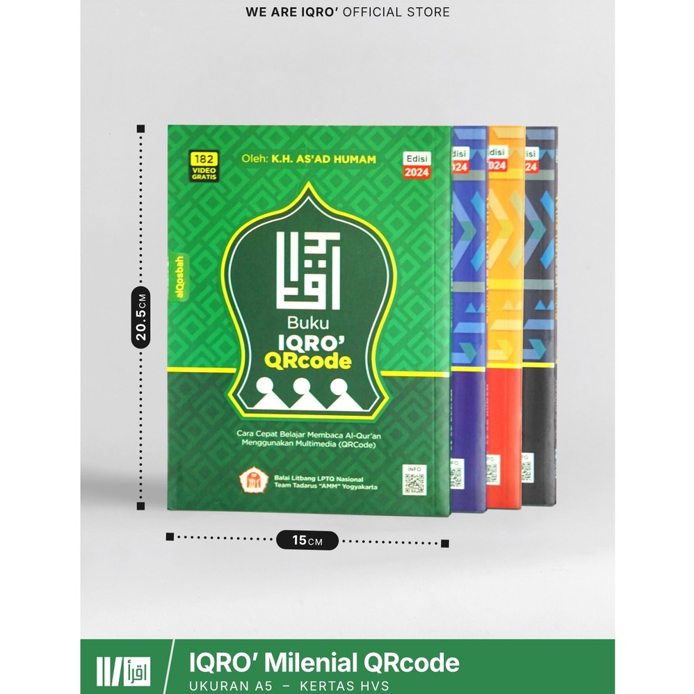 หนังสือ IQRO Millennial QR Code Quick Way เรียนรู้การอ่านอัลกุรอาน FULL COLOR Iqra QRCode Millennial