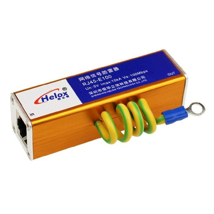 Helox Surge Protector /Surge Arrestar RJ45 E100 Surge Protector Lan 10/100Mbps