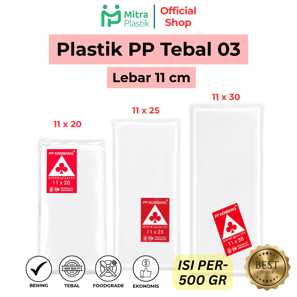 พลาสติก หน้า กว้าง 11 หนา 03 11x20 11x25 11x30 ถุงพลาสติกใสใส