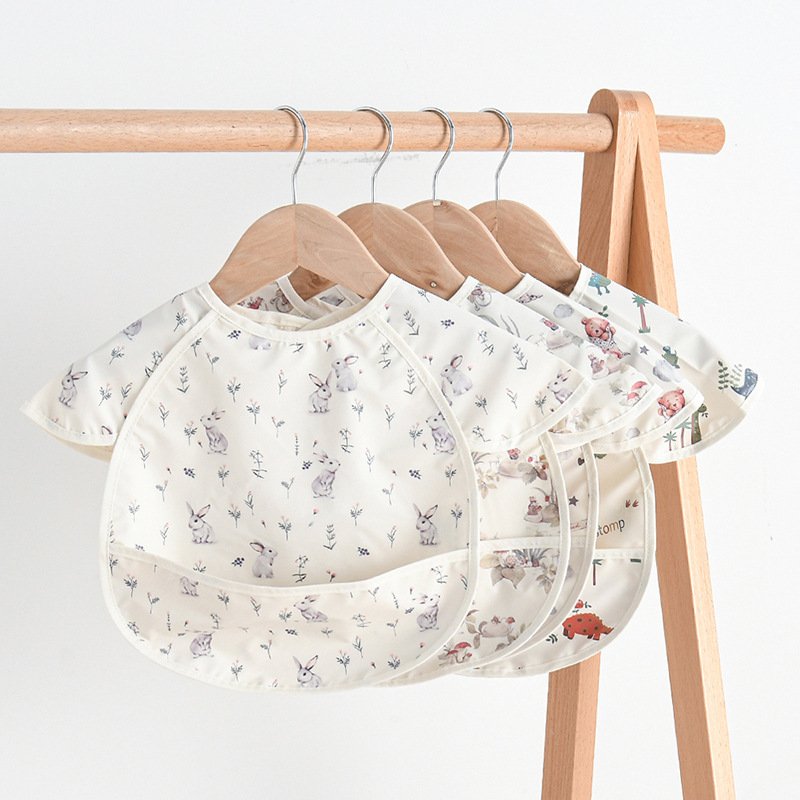 พรีเมี่ยมกันน้ํา BABY PRINTS สําหรับ MPASI BABY WATERPROOF BIBS BODY FULL COVER PREMIUM PRINTS WATER
