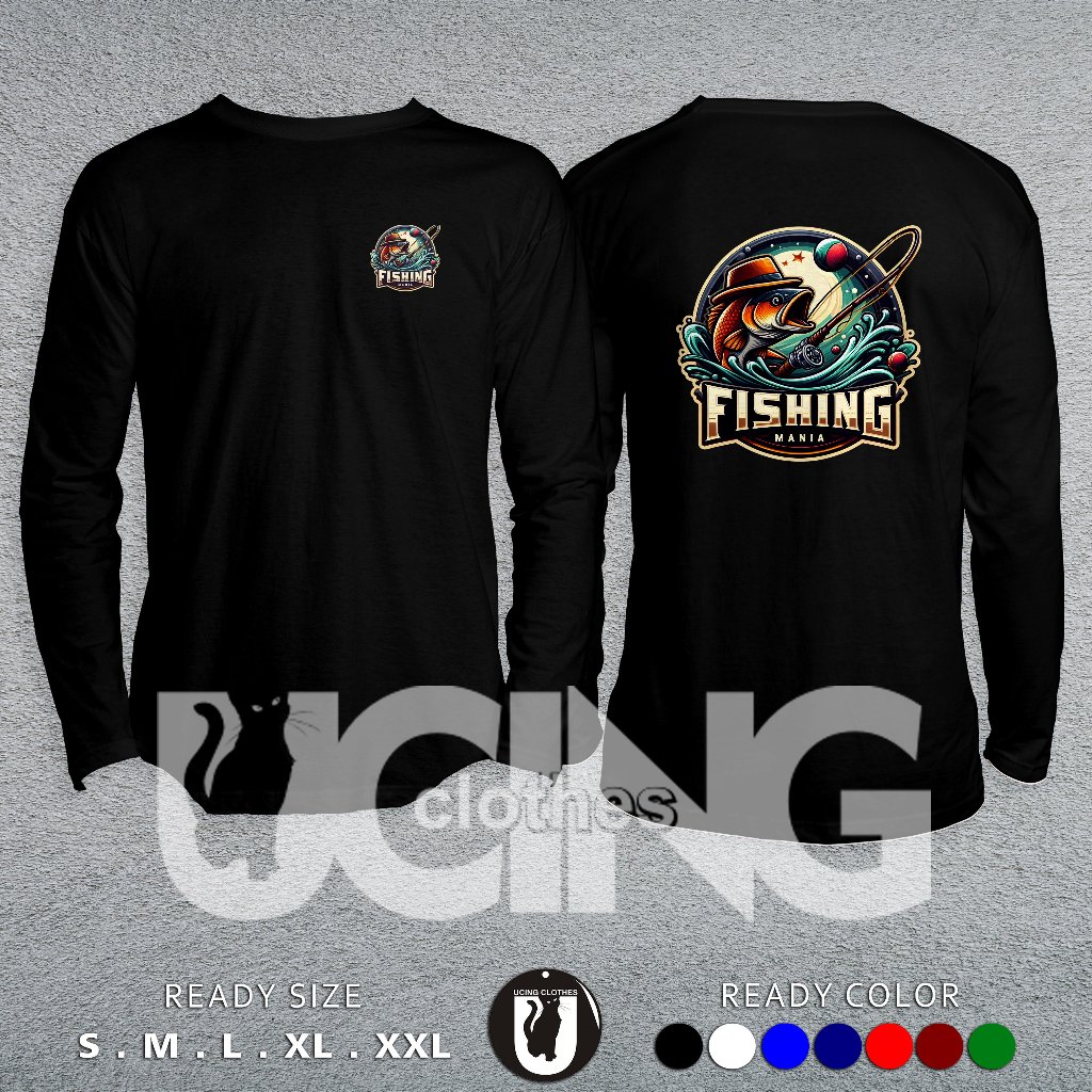 Fishing Mania Logo Mania Fishing Long Sleeve Distro Shirt