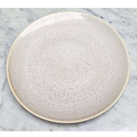 Cafe Ceramic Dinner Plate - Artisan Ceramic Dinner Plate MALT WHITE 26.5cm