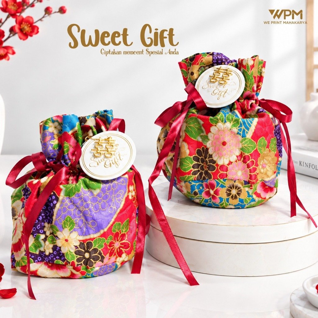 WEEDING POUCH SOUVENIR / POUCH BAG / SOUVENIR PHANGTEH / WEEDING GOODIE BAG / CANDY POUCH