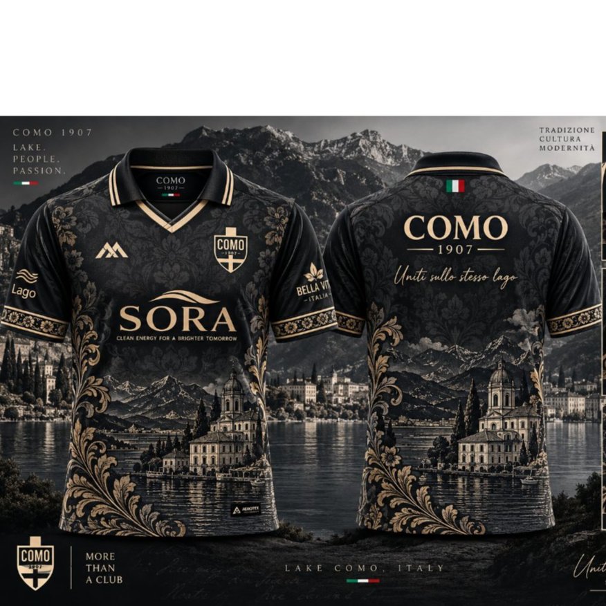 Unisex ผู้ใหญ่ Como 1907 Collar Batik Jersey