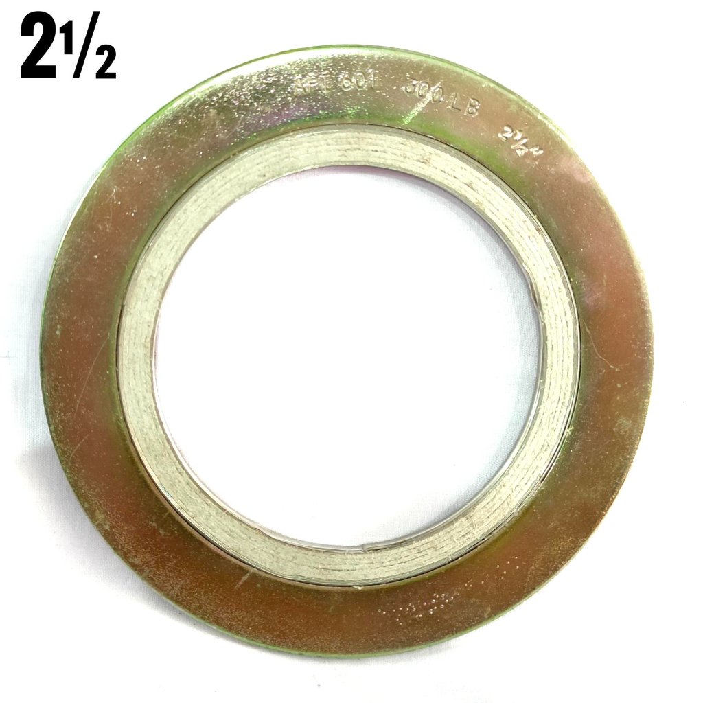 ปะเก็นแผลเกลียว 2.5" นิ้ว 2.5 นิ้ว 300 LBS SUS 304 Inner CS Outer SPIRAL WOUND GASKET (SWG)