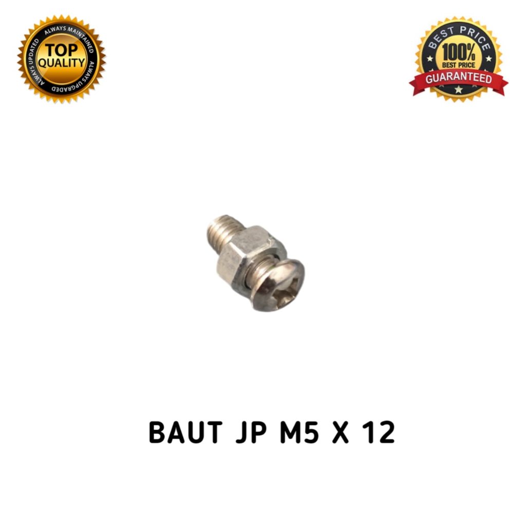 JP Bolt 5 x 12 ไขควง Bolt Plus หัวโค้ง JP Bolt M5 JP Bolt PLUS M5 NUT ต่อชุด