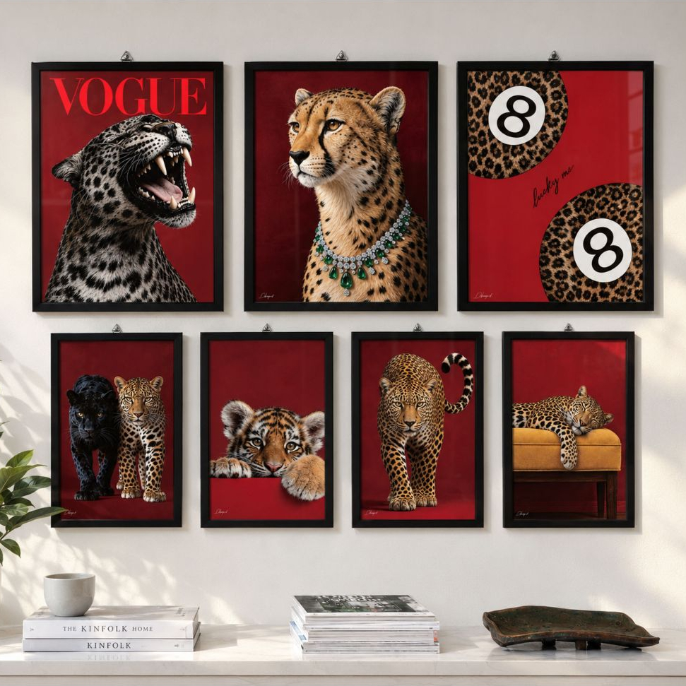 DEKORAJA.ID - ตกแต่งผนัง - เสือดาวหรูหราหรูหราหรูหรา - Aesthetic Wall Art MC01.10