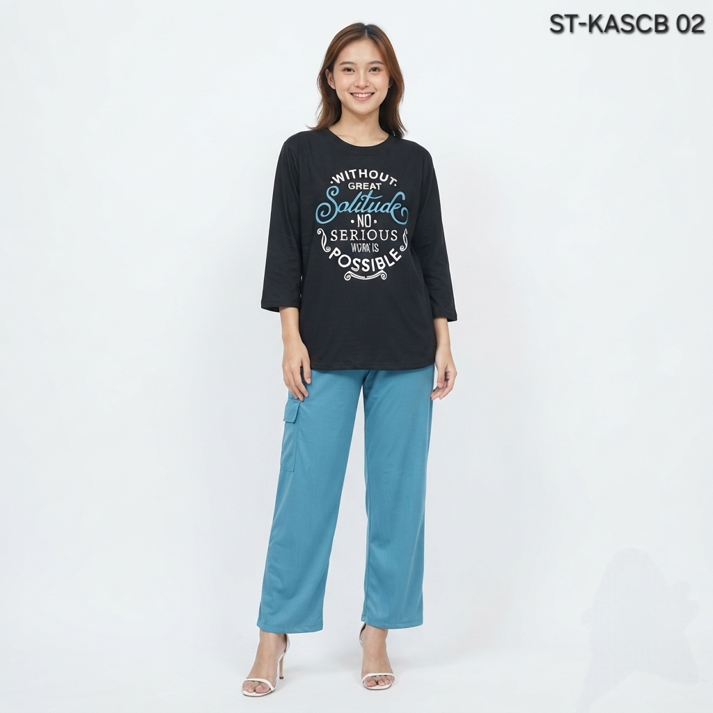 CP Cargo Oneset Short Sleeve - กางเกงขายาว (ST-KASCB) All Size Anne Claire BabyDoll ชุดนอนสตรีชุดเสื