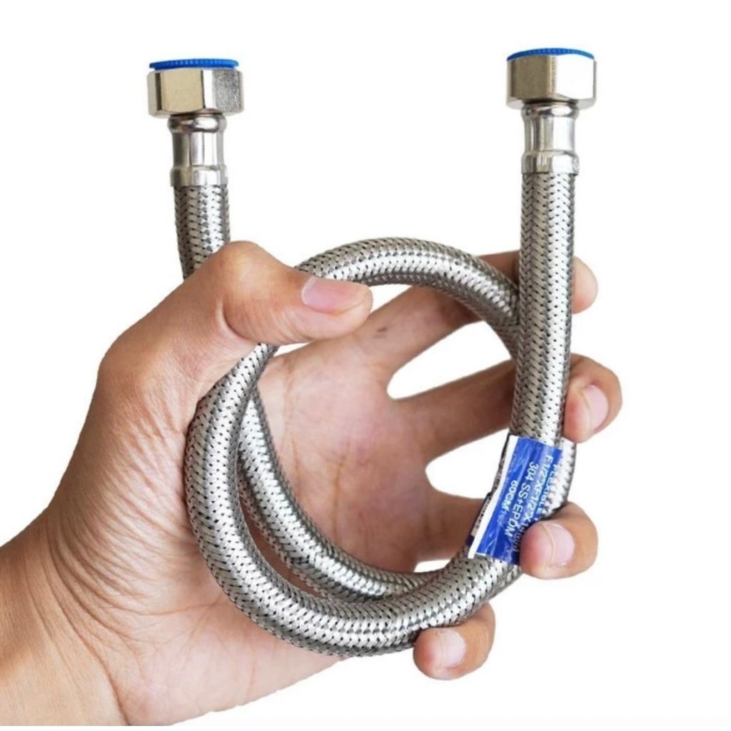TORA FLEXIBLE WOVEN HOSE 1/2" 40 CM 50 CM - ท่ออ่อน 304SS + EPDM