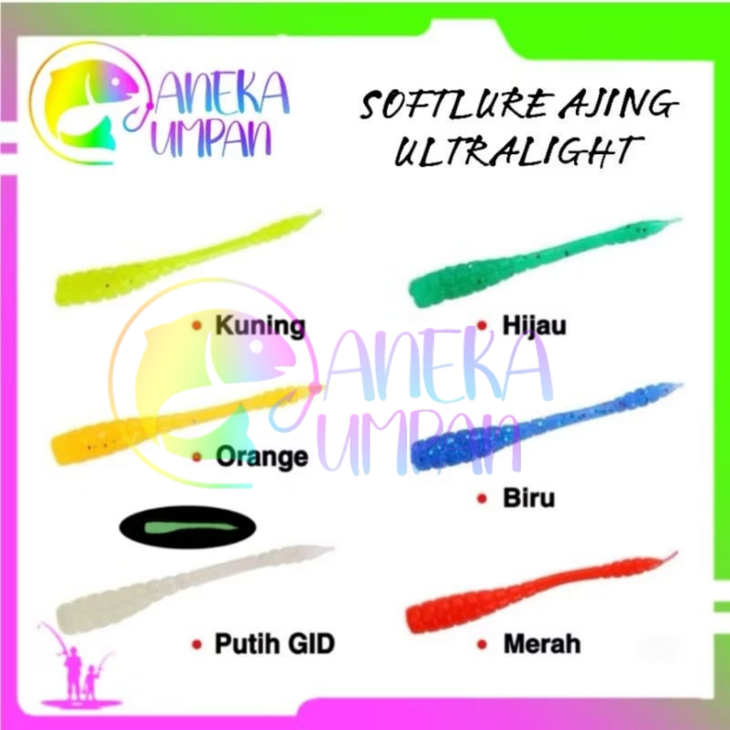 ต่างๆ Ultralight Softlure Ajing เหยื่อ 4.5 ซม./0.4 กรัม 10 ชิ้น