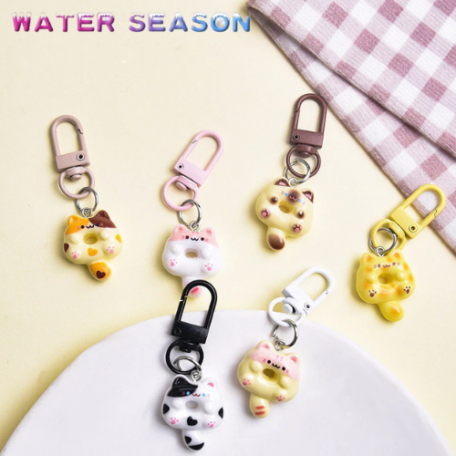 GANTUNGAN Donut Cat พวงกุญแจ Donut Cat Charm กระเป๋าการ์ตูนน่ารัก