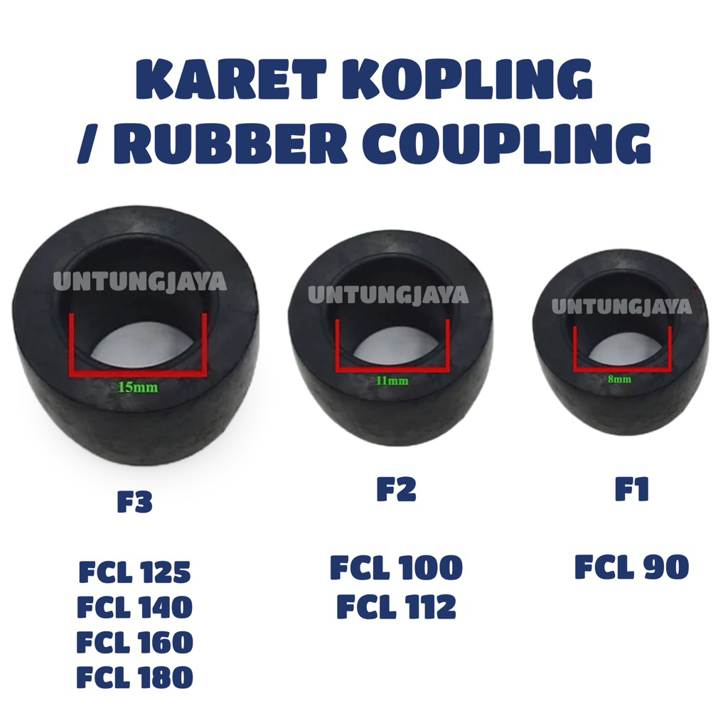 F3 COUPLING RUBBER เหมาะสําหรับ FCL 125 FCL 140 FCL 160 FCL 180 // F3 CLUTCH RUBBER FCL125 FCL140 FC